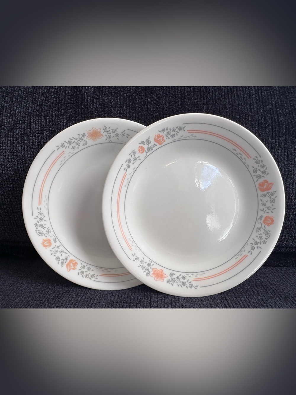 Corelle “Apricot Grove” Bread & Butter Plates - PAIR in Good Condition